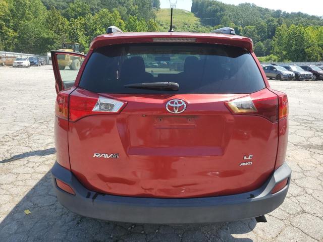 2T3BFREV8DW032342 - 2013 TOYOTA RAV4 LE RED photo 6