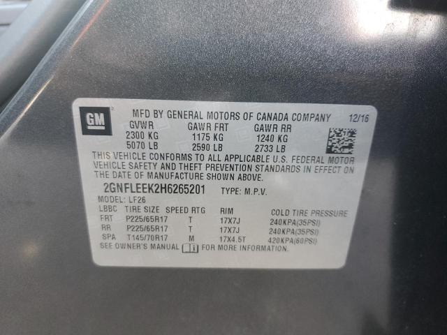 2GNFLEEK2H6265201 - 2017 CHEVROLET EQUINOX LS 灰色 照片 13