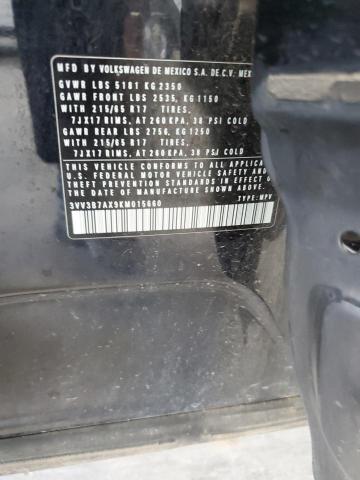 3VV3B7AX9KM015660 - 2019 VOLKSWAGEN TIGUAN SE Qara foto 13