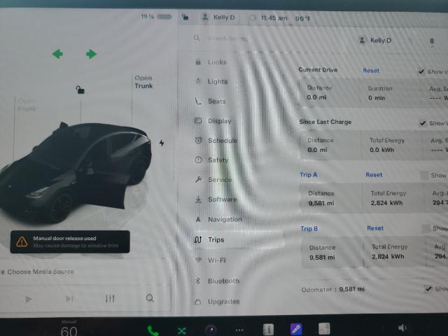 7SAYGDEF0PF958265 - 2023 TESLA MODEL Y Սև լուսանկար 9