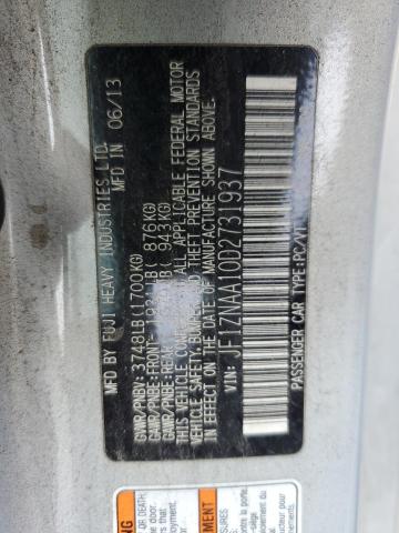 JF1ZNAA10D2731937 - 2013 TOYOTA SCION FR-S 银色 照片 12