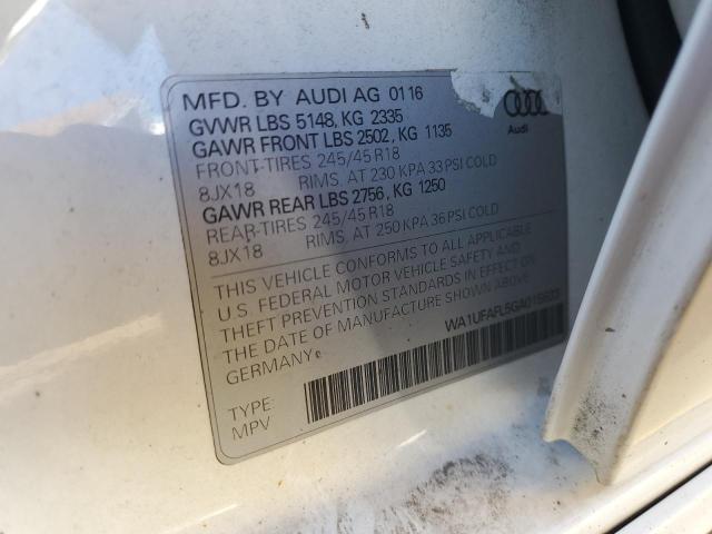 WA1UFAFL5GA015633 - 2016 AUDI A4 ALLROAD PREMIUM PLUS WHITE photo 12