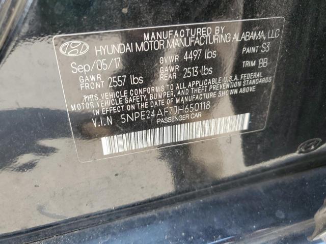 5NPE24AF7JH650118 - 2018 HYUNDAI SONATA SE Қара фото 13