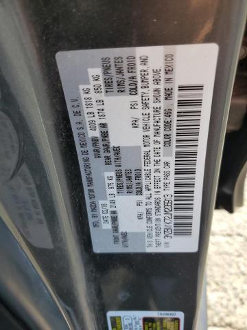 3MZBN1K72JM206913 - 2018 MAZDA 3 SPORT ნაცრისფერი ფოტო 12