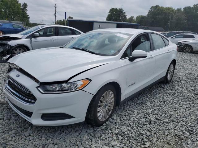 3FA6P0UU7GR177244 - 2016 FORD FUSION S HYBRID WHITE photo 1