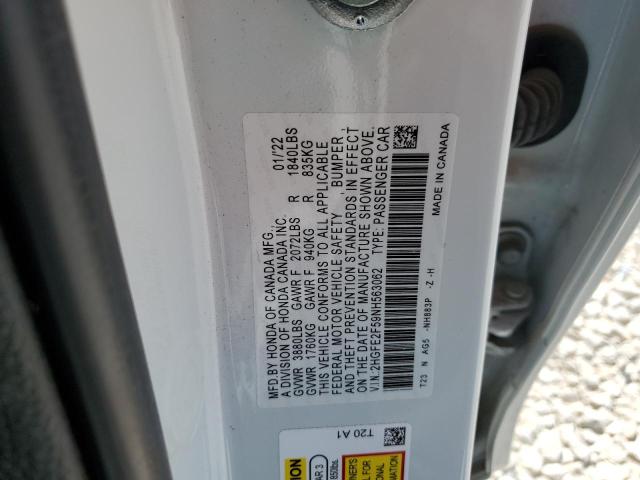 2HGFE2F59NH563062 - 2022 HONDA CIVIC SPORT 白色 照片 13
