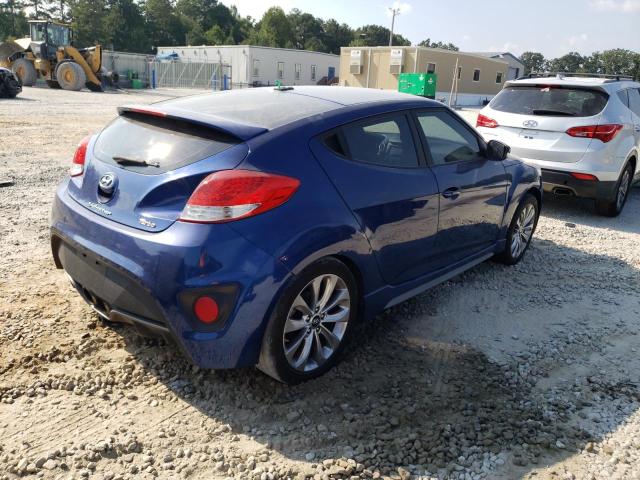 KMHTC6AE6GU291653 - 2016 HYUNDAI VELOSTER TURBO BLUE photo 3