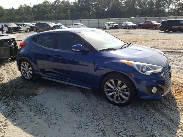 KMHTC6AE6GU291653 - 2016 HYUNDAI VELOSTER TURBO BLUE photo 4