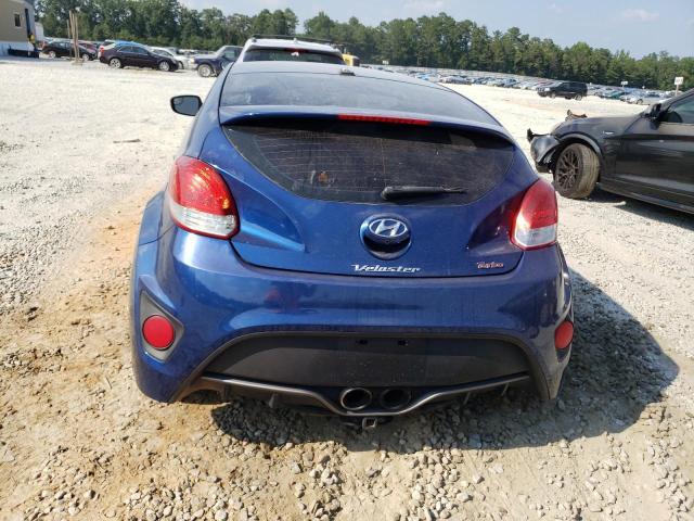 KMHTC6AE6GU291653 - 2016 HYUNDAI VELOSTER TURBO BLUE photo 6