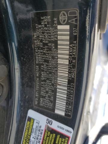 2T1BURHE9JC004007 - 2018 TOYOTA COROLLA L BLUE photo 12