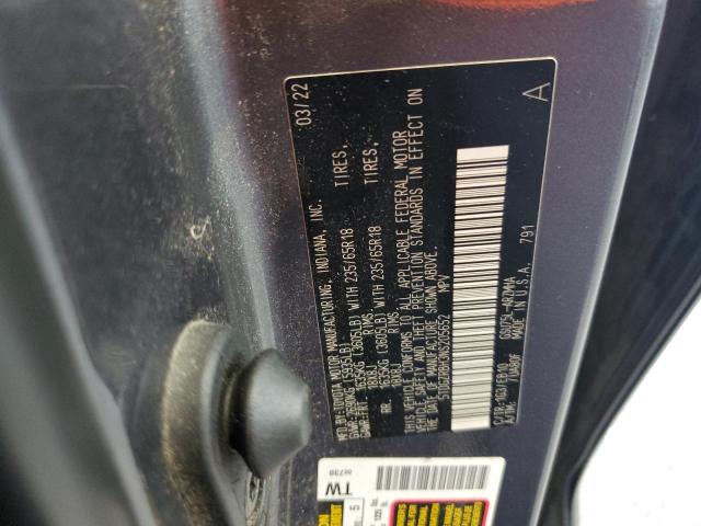 5TDGZRBH3NS205652 - 2022 TOYOTA HIGHLANDER XLE GRAY photo 13