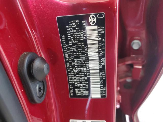 5YFB4MDE8PP071165 - 2023 TOYOTA COROLLA LE წითელი ფოტო 12