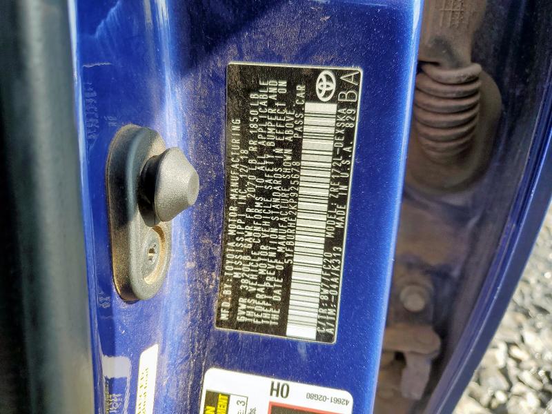 5YFBURHE2KP925678 - 2019 TOYOTA COROLLA L 蓝色 照片 12