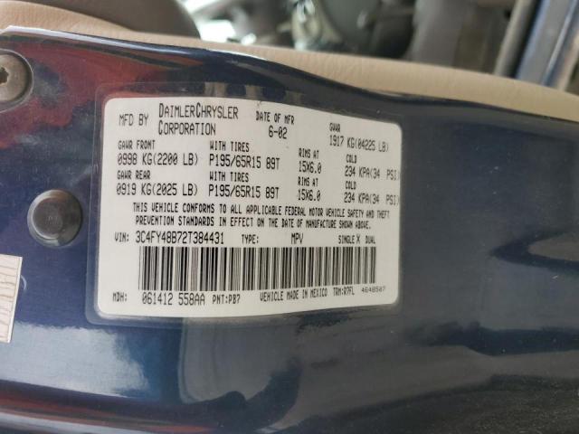 3C4FY48B72T384431 - 2002 CHRYSLER PT CRUISER CLASSIC 蓝色 照片 12