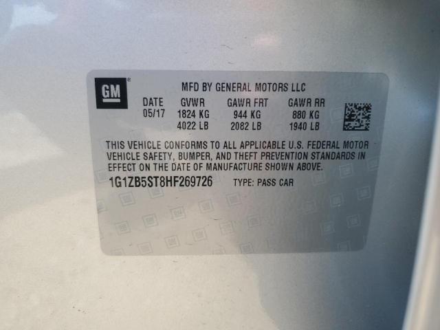 1G1ZB5ST8HF269726 - 2017 CHEVROLET MALIBU LS SILVER photo 12