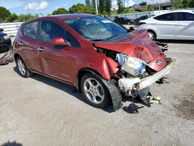 1N4AZ0CP4DC420745 - 2013 NISSAN LEAF S BURGUNDY photo 4