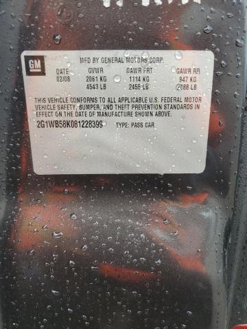 2G1WB58K081228399 - 2008 CHEVROLET IMPALA LS GRAY photo 12