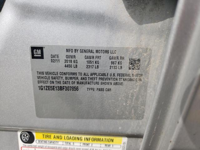 1G1ZE5E13BF307856 - 2011 CHEVROLET MALIBU LTZ Gümüş foto 12