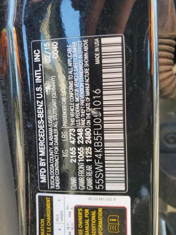 55SWF4KB5FU051016 - 2015 MERCEDES-BENZ C 300 4MATIC BLACK photo 13