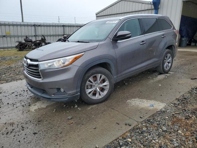 5TDKKRFH1FS055163 - 2015 TOYOTA HIGHLANDER XLE GRAY photo 1