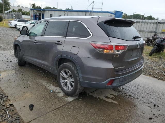 5TDKKRFH1FS055163 - 2015 TOYOTA HIGHLANDER XLE GRAY photo 2