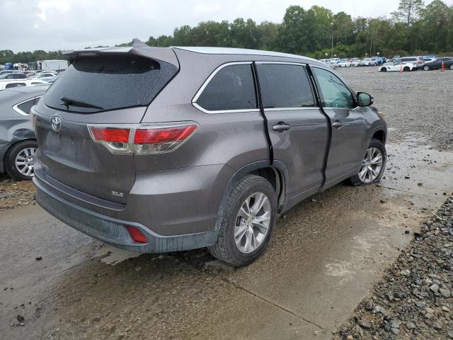 5TDKKRFH1FS055163 - 2015 TOYOTA HIGHLANDER XLE GRAY photo 3