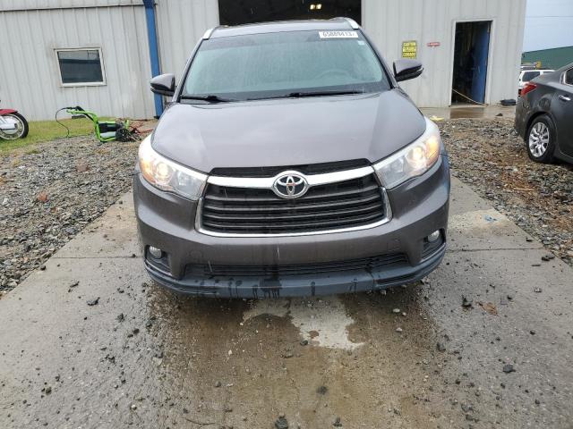 5TDKKRFH1FS055163 - 2015 TOYOTA HIGHLANDER XLE GRAY photo 5