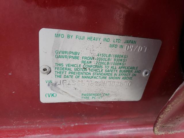 JF1SG67688H702670 - 2008 SUBARU FORESTER 2.5X LL BEAN BURGUNDY photo 13