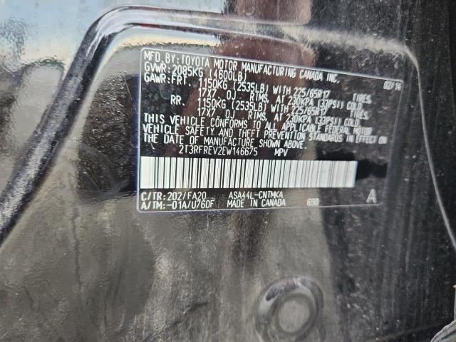 2T3RFREV2EW146675 - 2014 TOYOTA RAV4 XLE BLACK photo 13