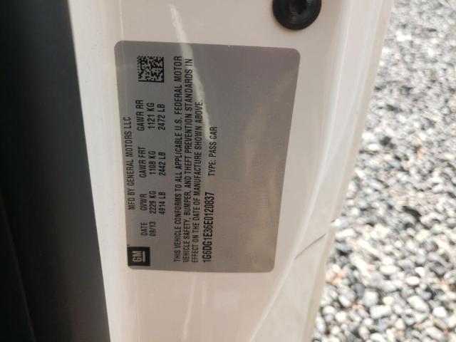 1G6DG1E36E0120837 - 2014 CADILLAC CTS PERFORMANCE COLLECTION WHITE photo 13