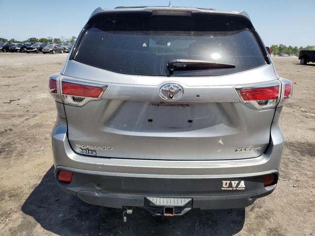 5TDJKRFH2ES012140 - 2014 TOYOTA HIGHLANDER XLE SILVER photo 6