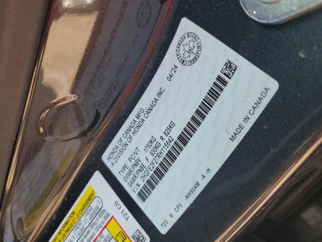 2HGFE2F27RH115642 - 2024 HONDA CIVIC LX BLACK photo 12