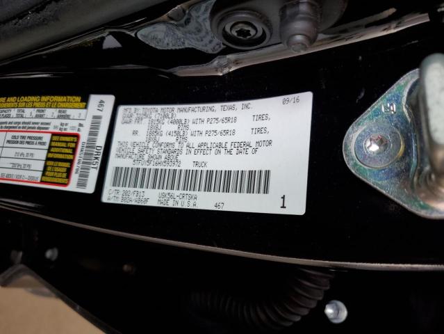 5TFUY5F16HX593972 - 2017 TOYOTA TUNDRA DOUBLE CAB SR/SR5 BLACK photo 12