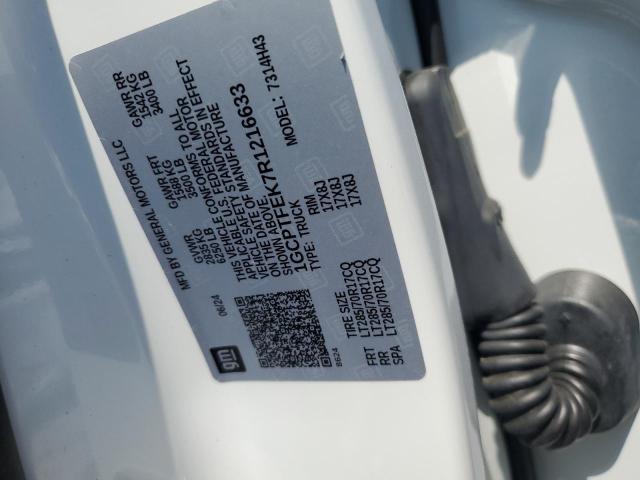 1GCPTFEK7R1216633 - 2024 CHEVROLET COLORADO ZR2 WHITE photo 12