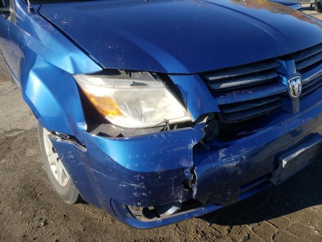 2D4RN4DE2AR208767 - 2010 DODGE GRAND CARA SE BLUE photo 9