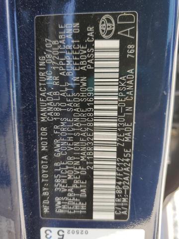 2T1BR32E78C891690 - 2008 TOYOTA COROLLA CE 蓝色 照片 12