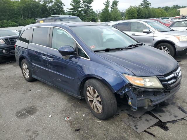 5FNRL5H69EB091752 - 2014 HONDA ODYSSEY EXL BLUE photo 4