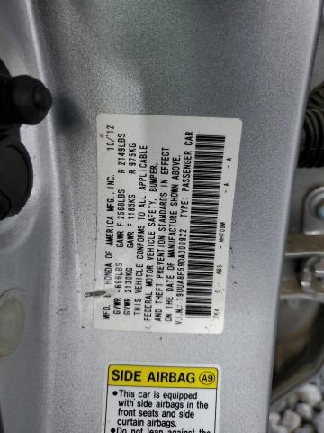 19UUA8F59DA000922 - 2013 ACURA TL TECH SILVER photo 12
