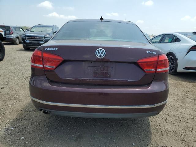 1VWBN7A34DC096020 - 2013 VOLKSWAGEN PASSAT SE ბურგუნდია ფოტო 6