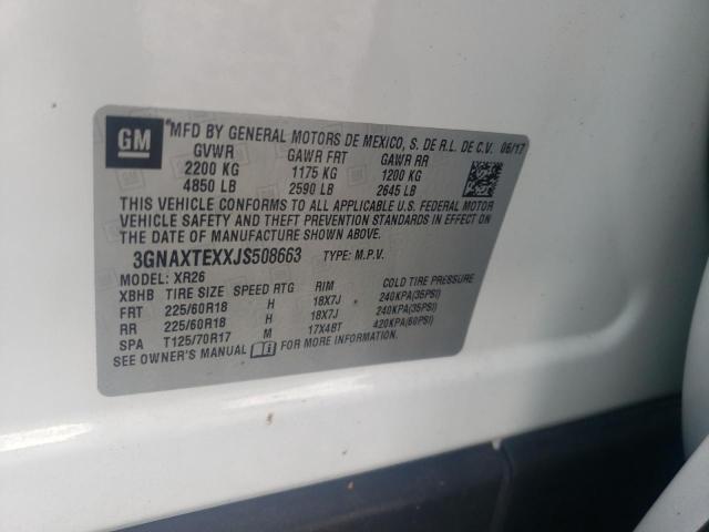 3GNAXTEXXJS508663 - 2018 CHEVROLET EQUINOX LT Ağ foto 13