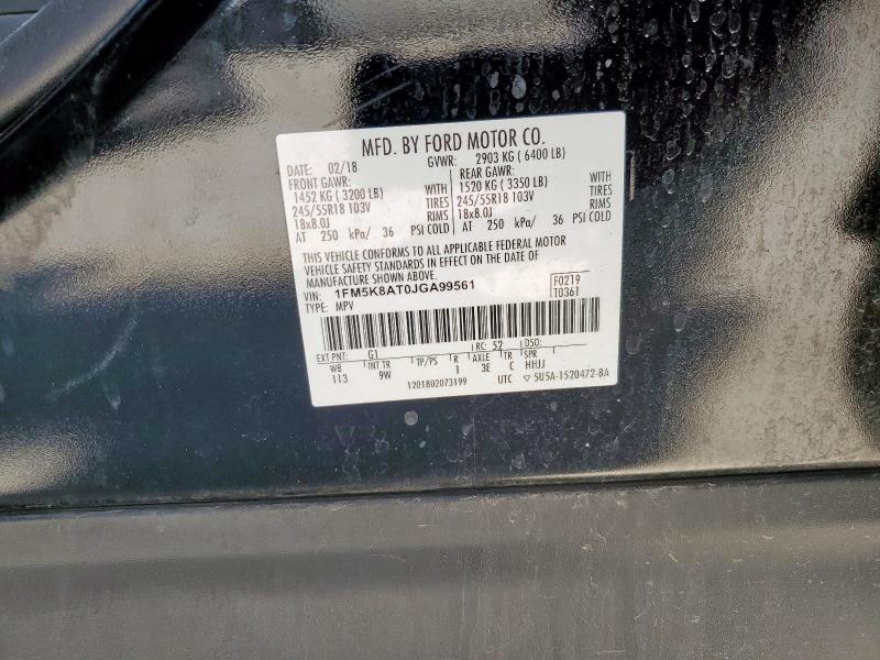 1FM5K8AT0JGA99561 - 2018 FORD EXPLORER POLICE INTERCEPTOR TWO TONE photo 13