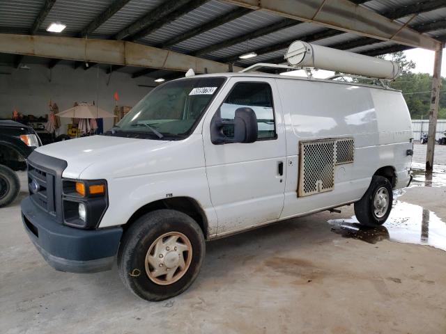 1FTSE34L08DA26781 - 2008 FORD ECONOLINE E350 SUPER DUTY VAN WHITE photo 1