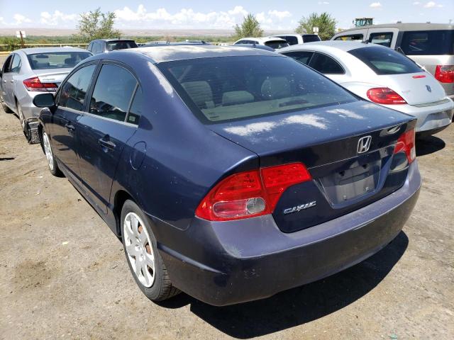 1HGFA16507L004432 - 2007 HONDA CIVIC LX BLUE photo 2