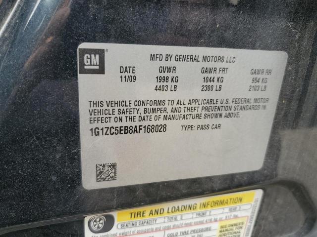 1G1ZC5EB8AF168028 - 2010 CHEVROLET MALIBU 1LT 黑色 照片 12