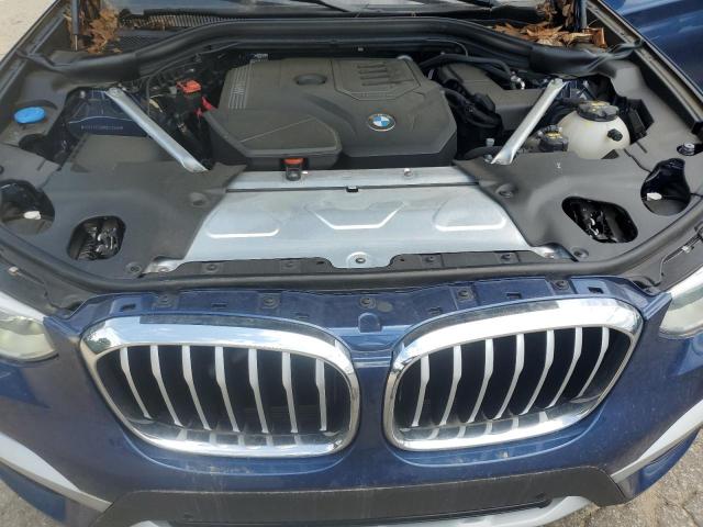 5UXTY3C09M9G40908 - 2021 BMW X3 SDRIVE30I BLUE photo 11