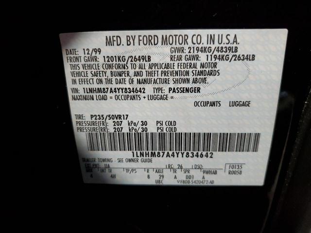 1LNHM87A4YY834642 - 2000 LINCOLN LS Qara foto 12