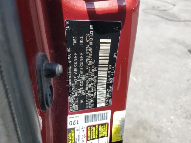 5TDYZ3DC1JS919082 - 2018 TOYOTA SIENNA XLE RED photo 13