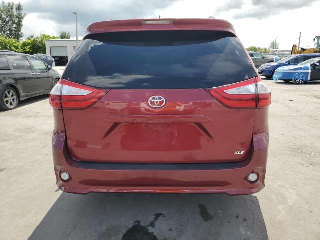 5TDYZ3DC1JS919082 - 2018 TOYOTA SIENNA XLE RED photo 6