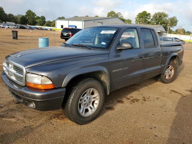 1B7HL38X72S533600 - 2002 DODGE DAKOTA QUAD SPORT GRAY photo 1