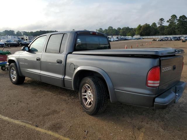 1B7HL38X72S533600 - 2002 DODGE DAKOTA QUAD SPORT GRAY photo 2